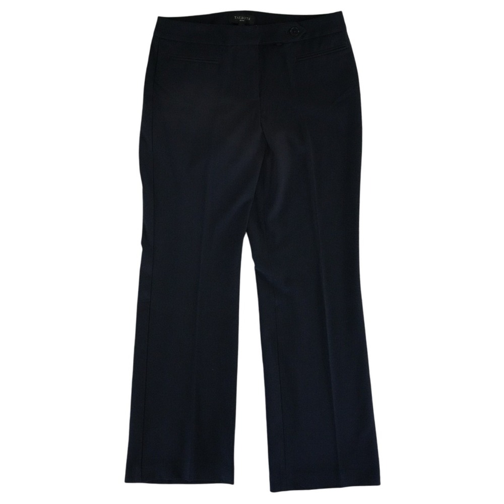 Talbots Petites Pants Women's Size 6P Navy Straight-Leg Dress Trousers Career